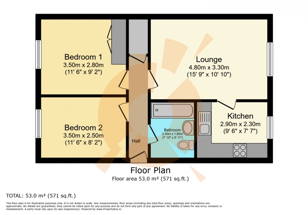 Floorplan for 5B West End, Dalry