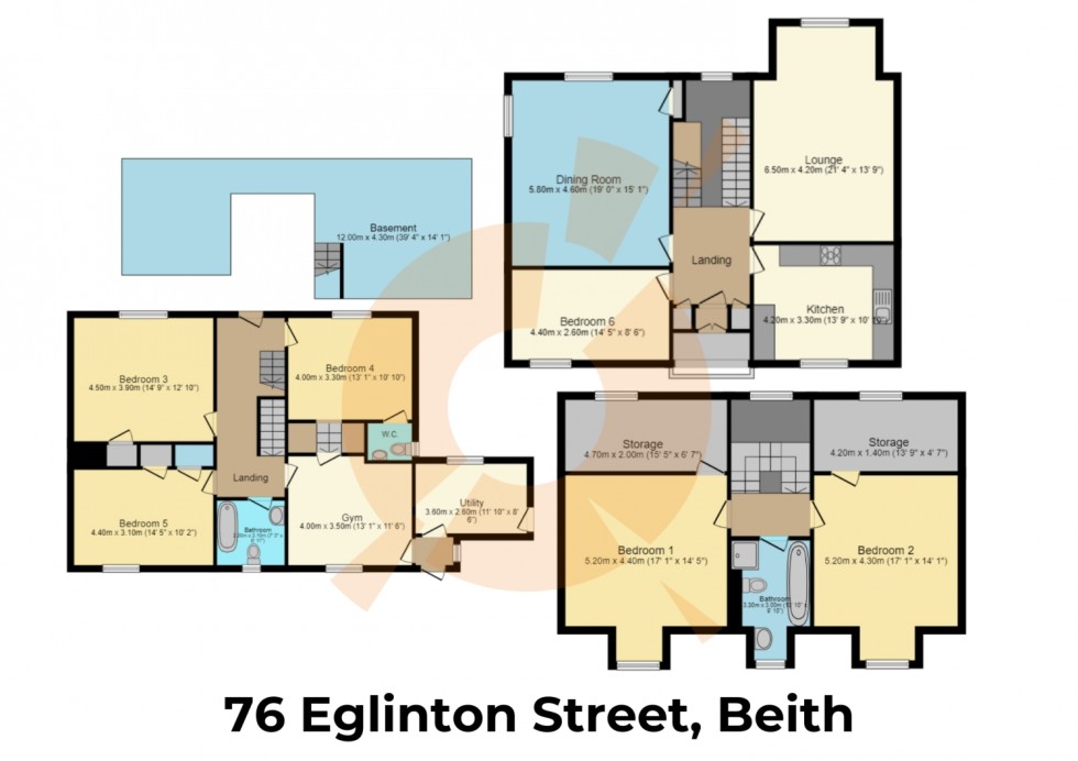 Floorplan for 76 Eglinton Street, Beith