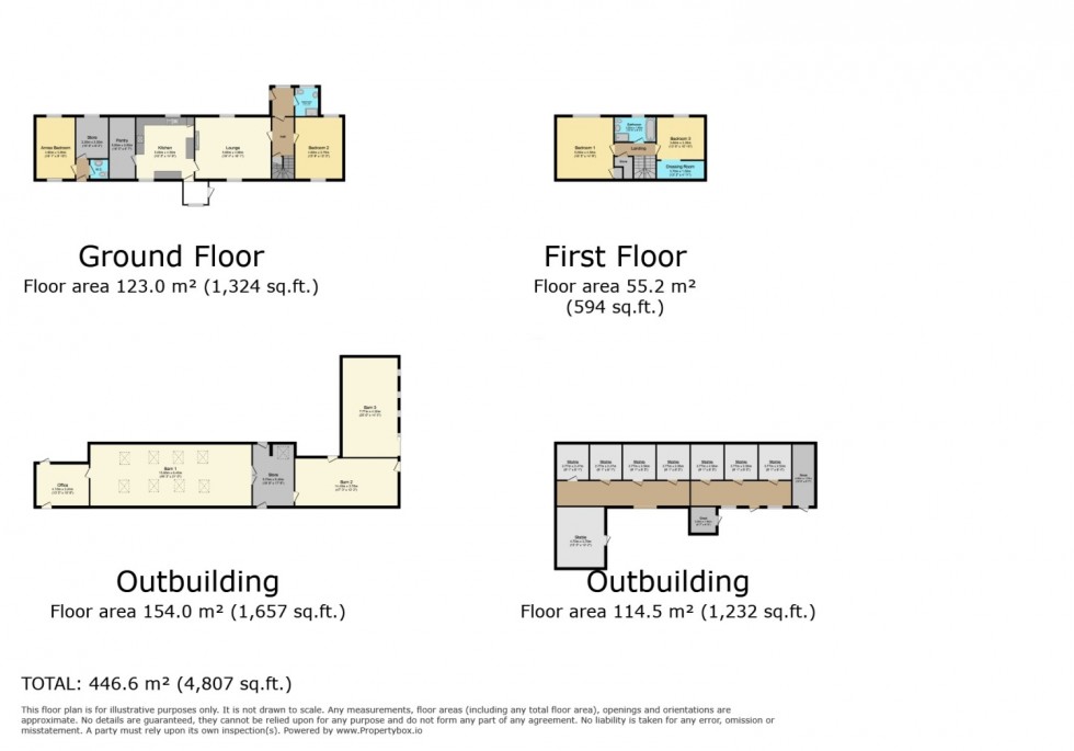 Floorplan for West Mains Farm, Kilbirnie