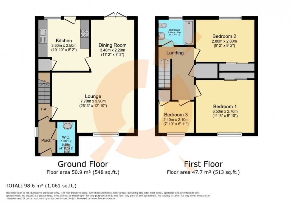 Floorplan for 44 Blairafton Wynd, Kilwinning