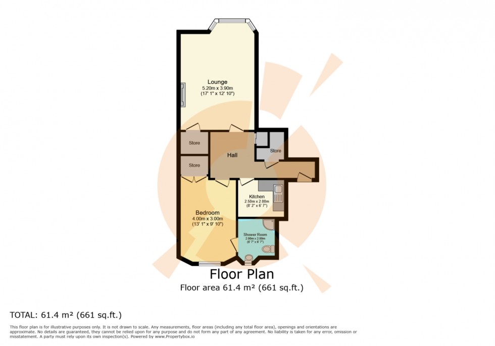 Floorplan for 6 2/1 St. Mirren Street, Paisley