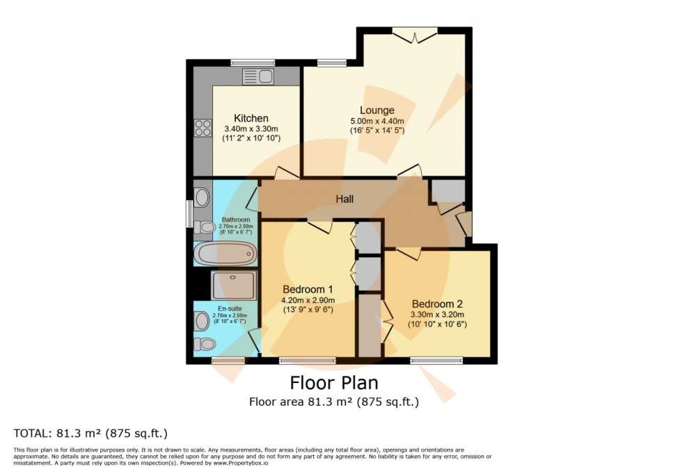 Floorplan for 23, Flat 3/2 Loch Place, Bridge of Weir