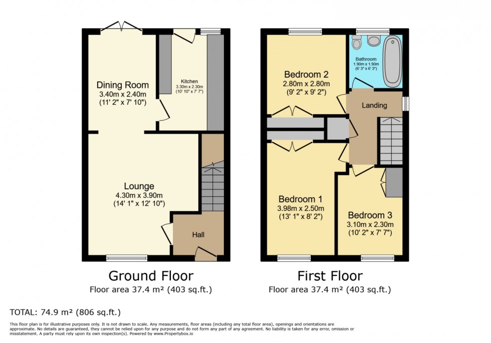 Floorplan for 183 Springfield Park, Johnstone