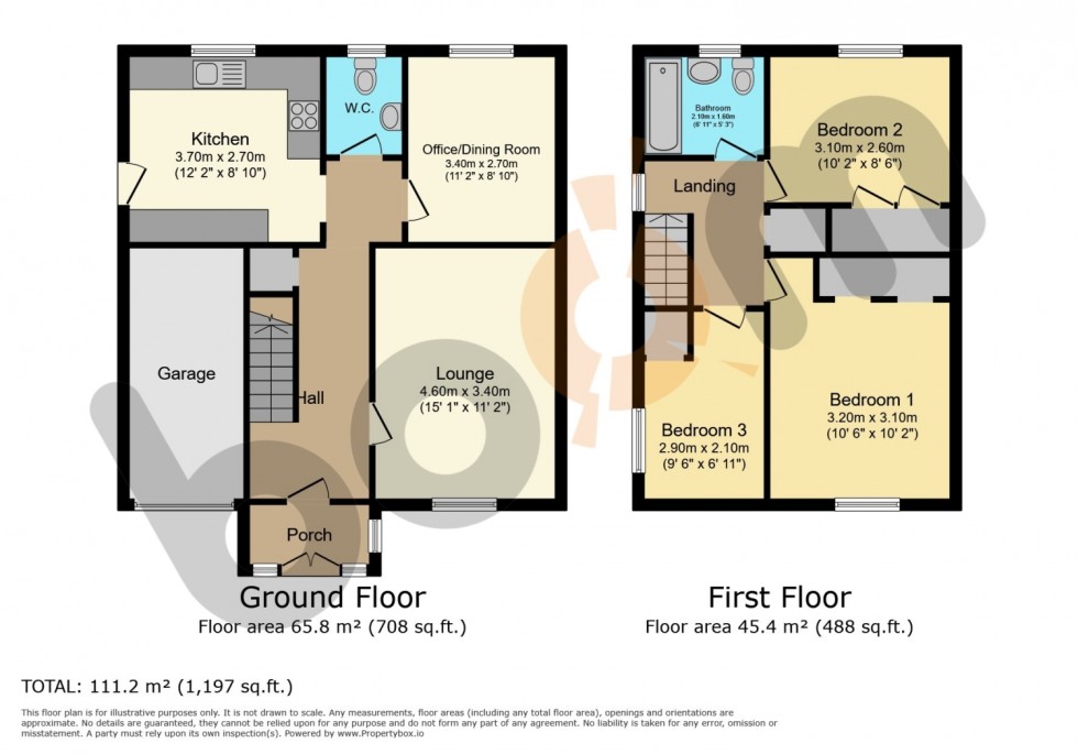 Floorplan for 13 De Morville Place, Beith