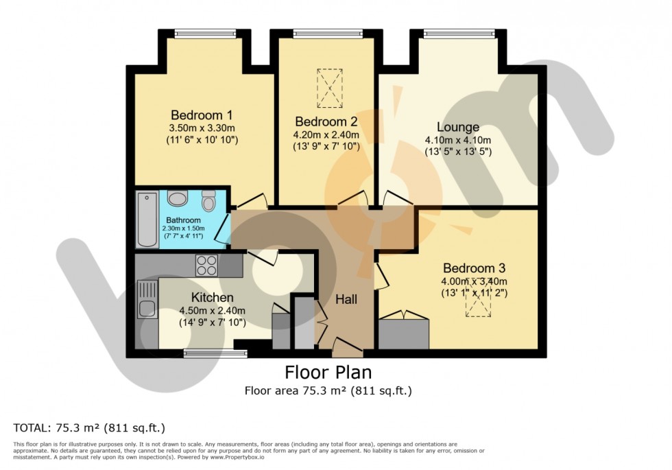 Floorplan for 63c Eglinton Street, Beith