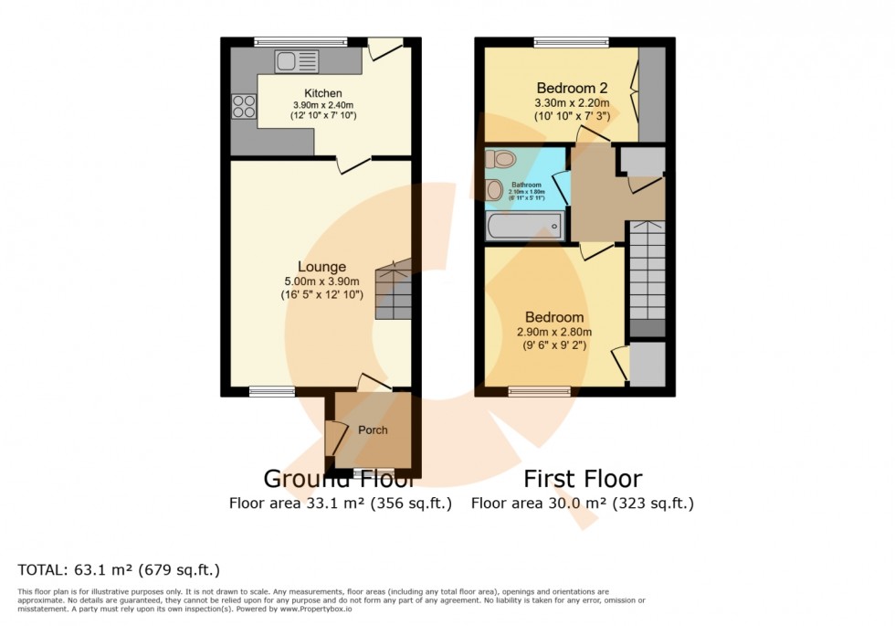 Floorplan for 15 Garnock Street, Dalry