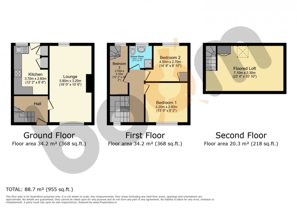 Floorplan for 12 Hareshaw Gardens, Kilmarnock