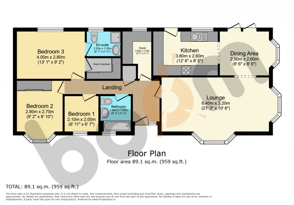 Floorplan for 21 Willow Park, Lochlibo Road, Beith