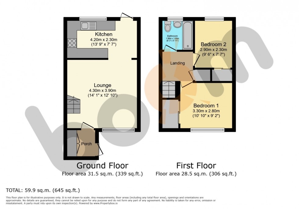 Floorplan for 6 Tillet Oval, Paisley